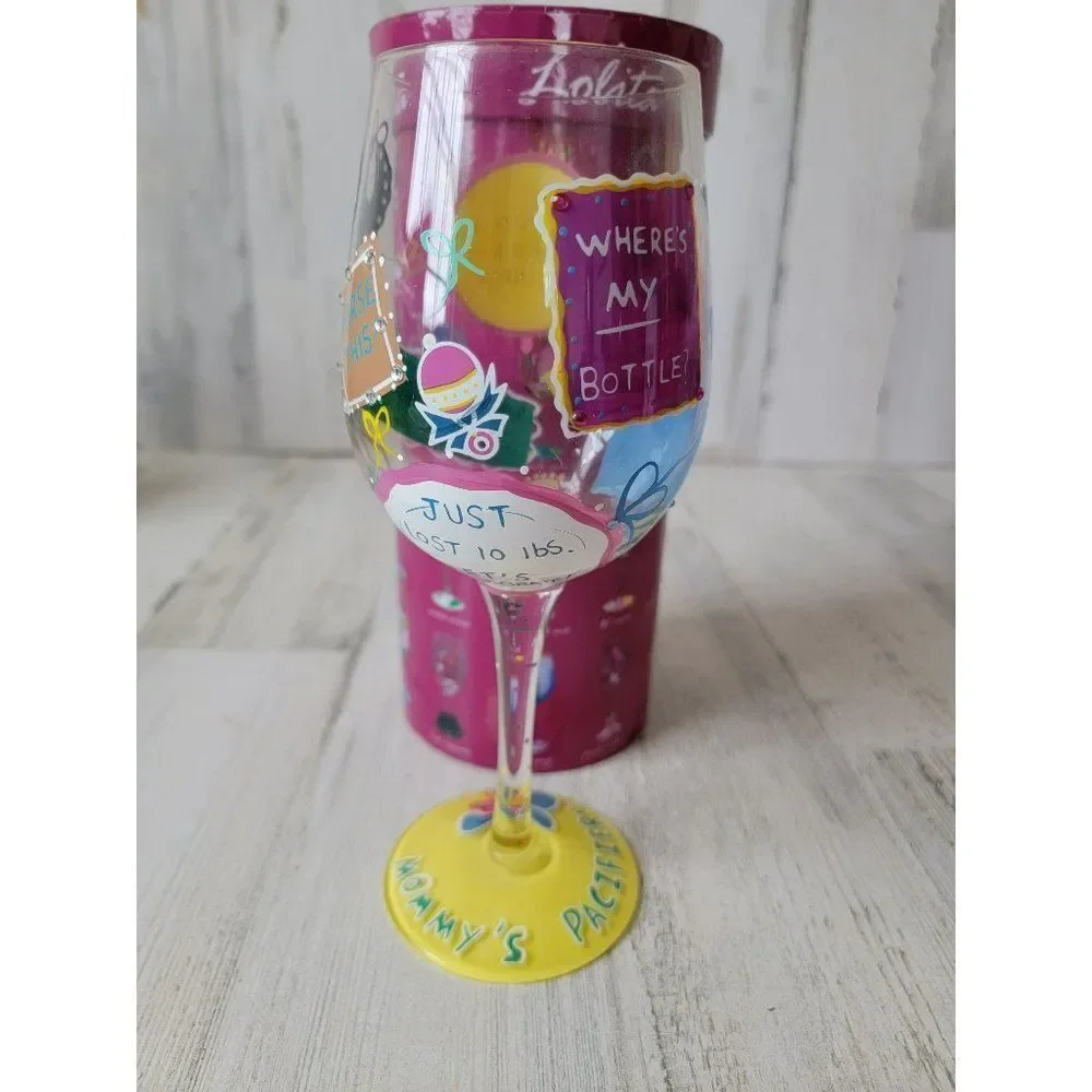 Lolita new‎ mommy wine glass baby parent mom drinkware